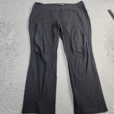 Eileen Fisher Pants Womens M Black Ponte Ankle Straight Leg Pull On Stretch