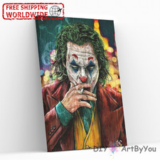 Joker Paint By Numbers Canvas Art Draw Artist Painting Oil Kit Home Decor Adult