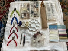 Jewelry Making Kit with Different Tools and Lots of Accessories - 4 Bead Boxes!!