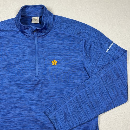 Level Wear Mauna Kea Resort Performance 1/4 Zip Space Dye Blue Men’s Large