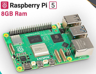 Raspberry Pi 5 8GB NVME Case SBC PC Computer Linux KI PCIE TV Gaming RAM stream