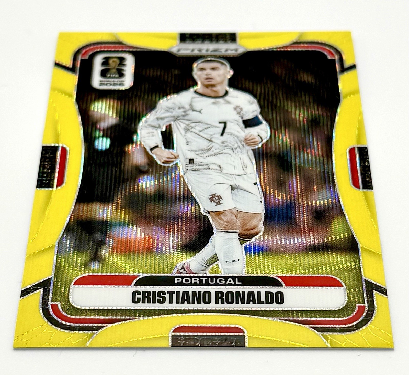 2026 Panini Prizm FIFA World Cup Cristiano Ronaldo #367 Yellow Wave Prizm /180 view 3