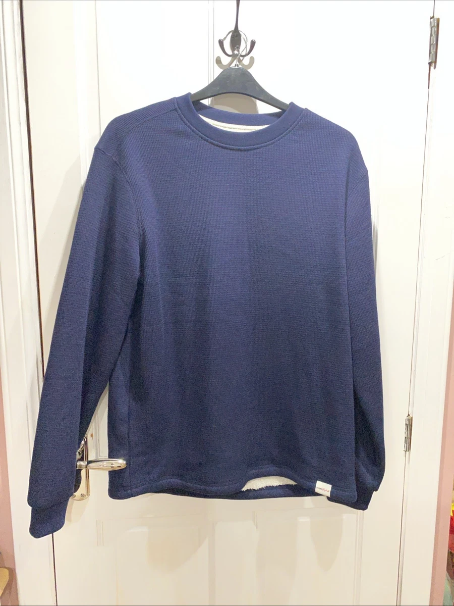 Sudadera Lee Cooper Originals Para Hombre Azul Sherpa Forrada de Vellón Talla L