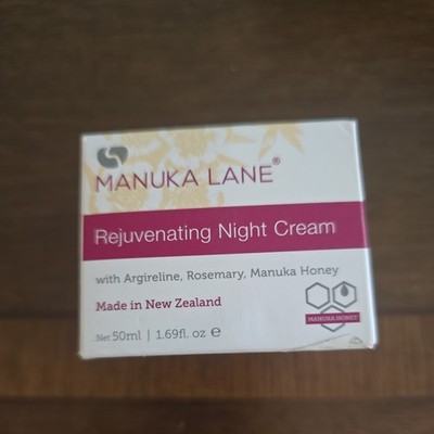Manuka Lane Rejuvenating Night Cream Argireline Rosemary & Manuka Honey 1.69oz