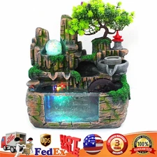 Fountain Rockery Feng Shui Water Sound Fountain Desktop Indoor Waterfall Decor