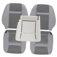 Driver And Passenger Side Bottom And Top Lean Back Cloth Seat Cover Light