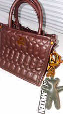 Steve Madden Brown Quilted Satchel Top Handle...
