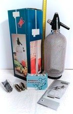 Sifone Seltz Merkuria Kovocas Vintage Anni '70 in Rete Metallica