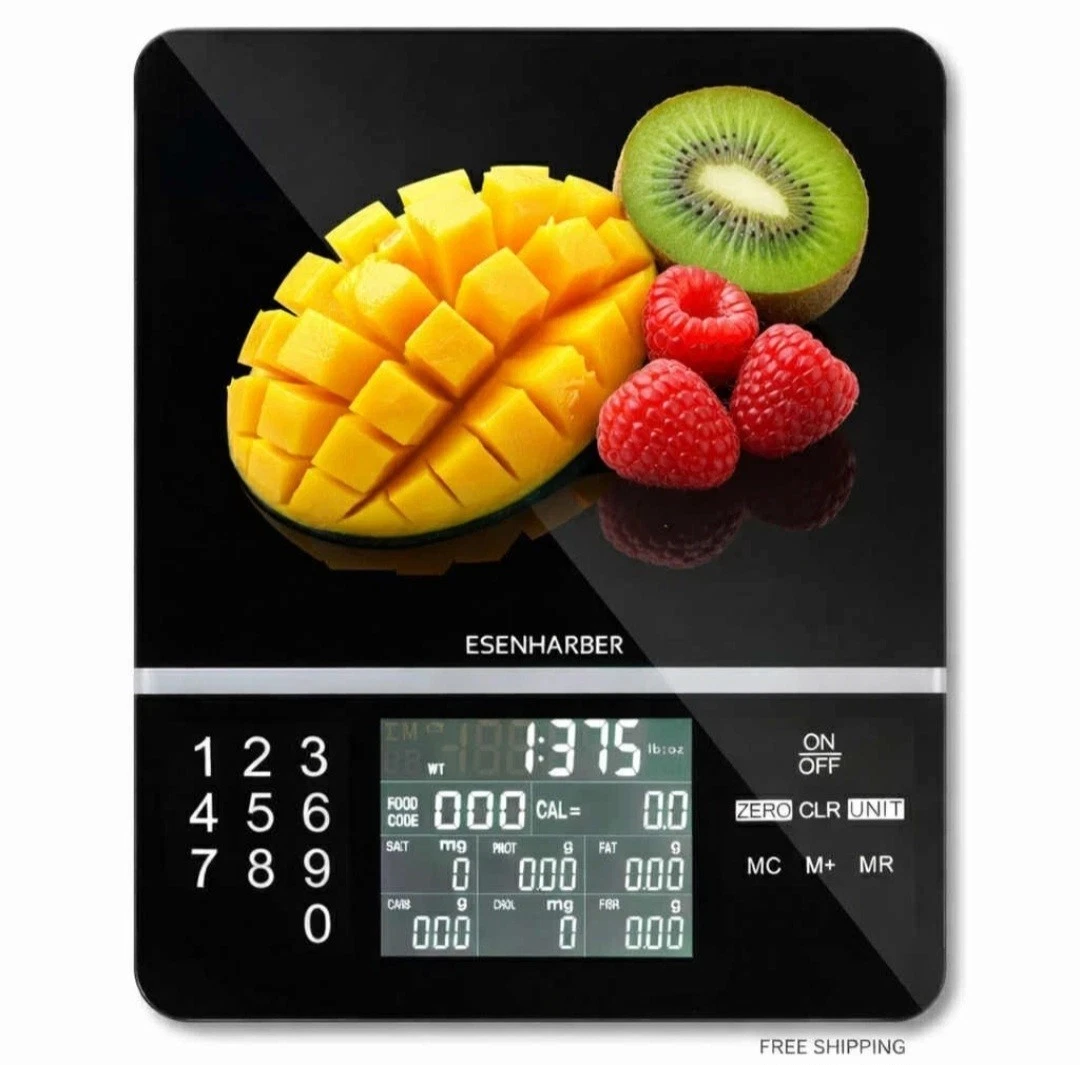 Food Scale with Nutrition Calorie Calculating for Meal Prep Digital Display