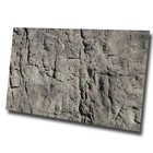 3-D Aquarium Background ROCKY in GREY w/ FREE Clips - 10 Gallon to 125 Gallon