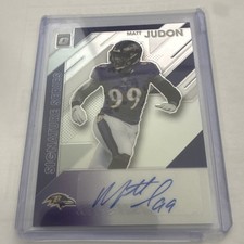 2020 Panini Donruss Optic Matt Judon #SS-MJ Autograph Ravens NFL