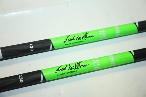 NEW Komperdell Henrik Kristofferson 130cm Ski Poles Green Black Carbon - Picture 3 of 6