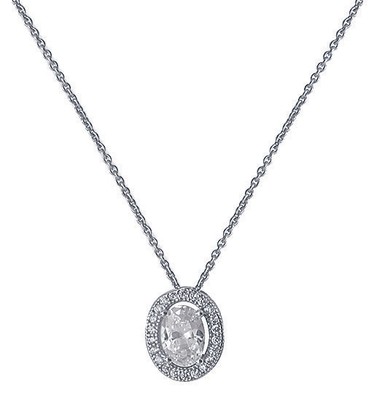 Pendentif Croix Femme En Argent 925 Plaqué Rhodium Avec Zirconium Cubique - Neuf étiqueté