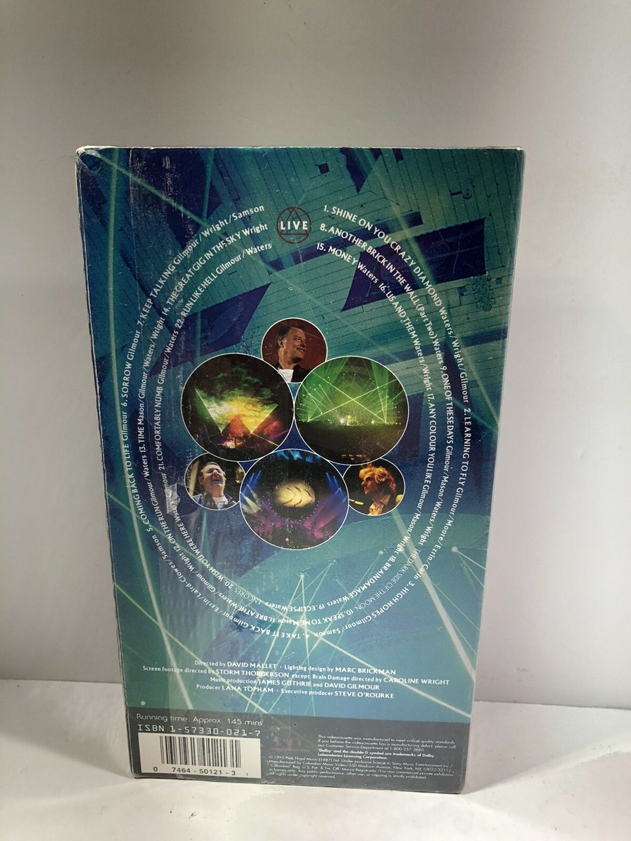 Pink Floyd Pulse 1995 VHS, New Sealed, Some Rips/holes In Pink Floyd Pulse 1995 VHS, New Sealed, Some Rips/holes In