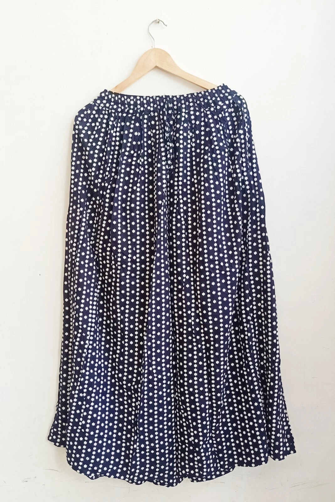 Rayon Blue White Star Print Skirt Indian Women's Clothing Skirt Partywear Skirts
