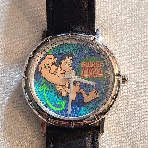 Vintage George of the Jungle Fossil Herrenuhr Lederband Limited Edition 3D - Bild 1 von 20