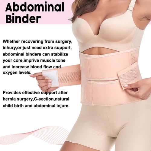 Postpartum Belly Band C Section Belly Wrap Abdominal Binder Girdle Tummy Tuck US - Picture 3 of 29