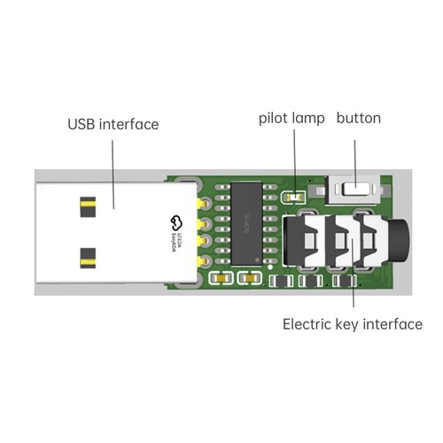 VBand Morse USBInterface Multifunctional CW Trainer For Mobile Phone Computer S2 - Zdjęcie 2 z 15