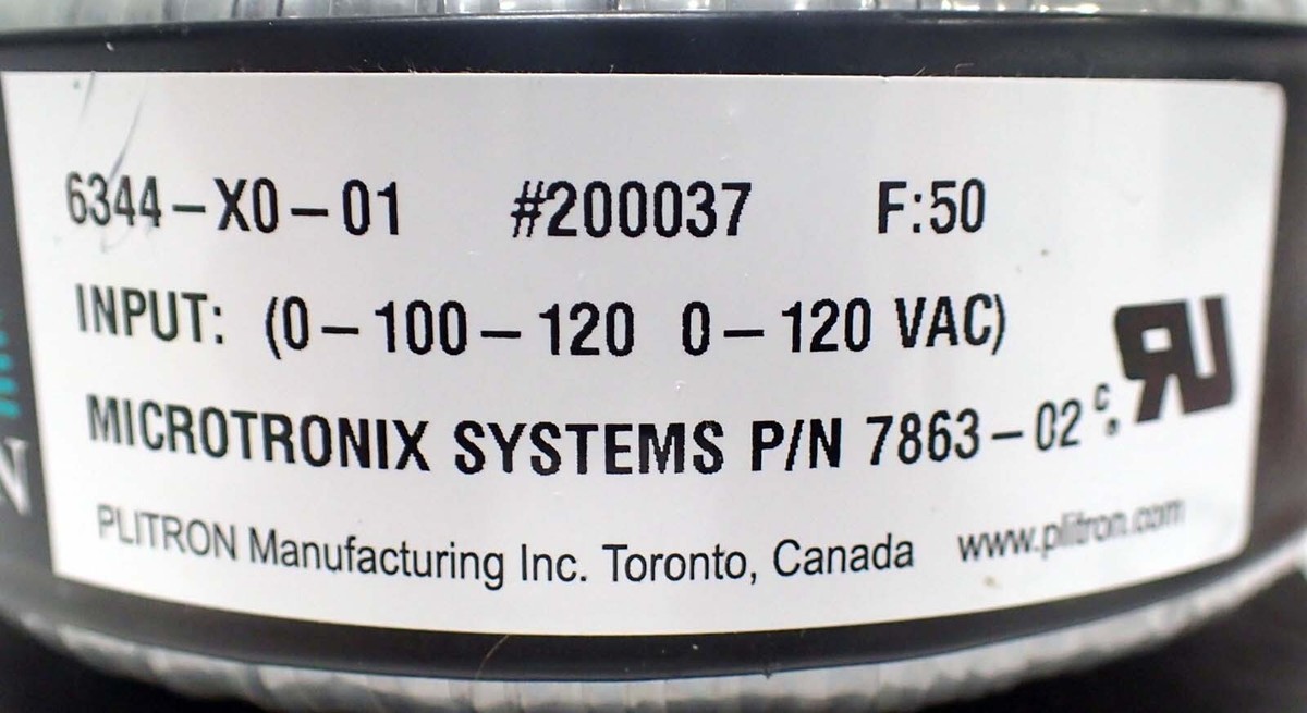 PLITRON MICROTRONIX 7863-02 6344-X0-01 AUDIOPHILE TOROIDAL