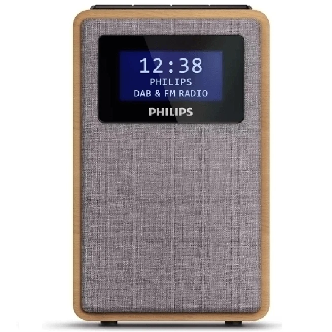 NO BOX Philips Wooden Radio TAR5005 DAB+/FM LED Clock & Alarm - Image 2 of 4