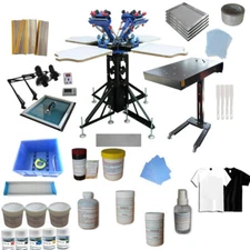 Top-grade 4 Color Screen Printing Full Kit for Pattern Adjustable Press&Flasher