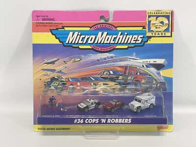 VINTAGE MICRO MACHINES # 36 COPS 'N ROBBERS. 75030. Celebrating 10 Years 1996