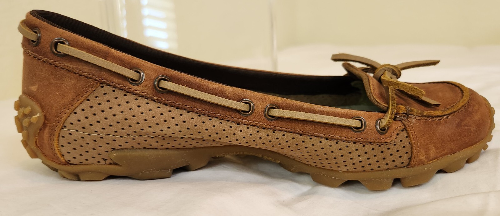 SAOLA Scarpe Merrell donna marrone nabuk guida suola vibram taglia 6