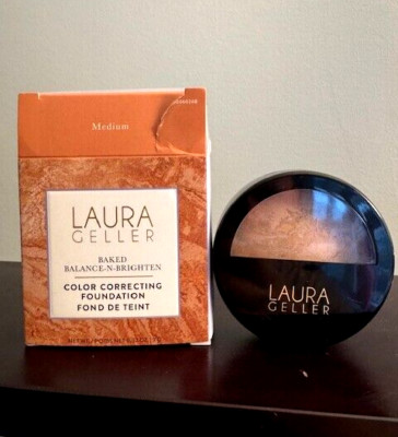 Laura Geller Baked Balance-n-Brighten Color Correcting Foundation Medium 0.32 oz