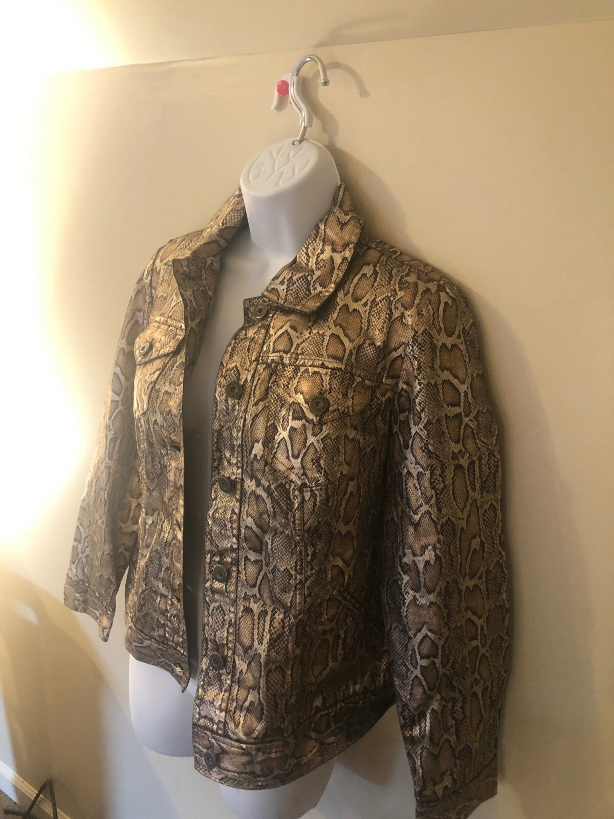 Chico’s PYTHON snake print MOTO Jacket lightweigh… - image 4