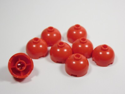 LEGO 8 Red Round 2x2 Dome Bricks T0