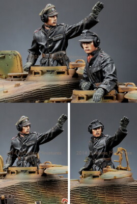 Alpine Miniatures 1/35 Panzer Commander Set (2 Figures,Each w/2 Different Heads)