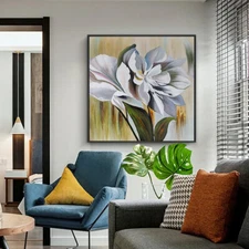 Flower Decorative Canvas Painting  Hand Painted Oil Painting Handmade Acrylic