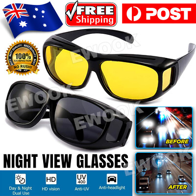 Unisex Night Driving Glasses HD Anti Glare Vision Polarized Yellow