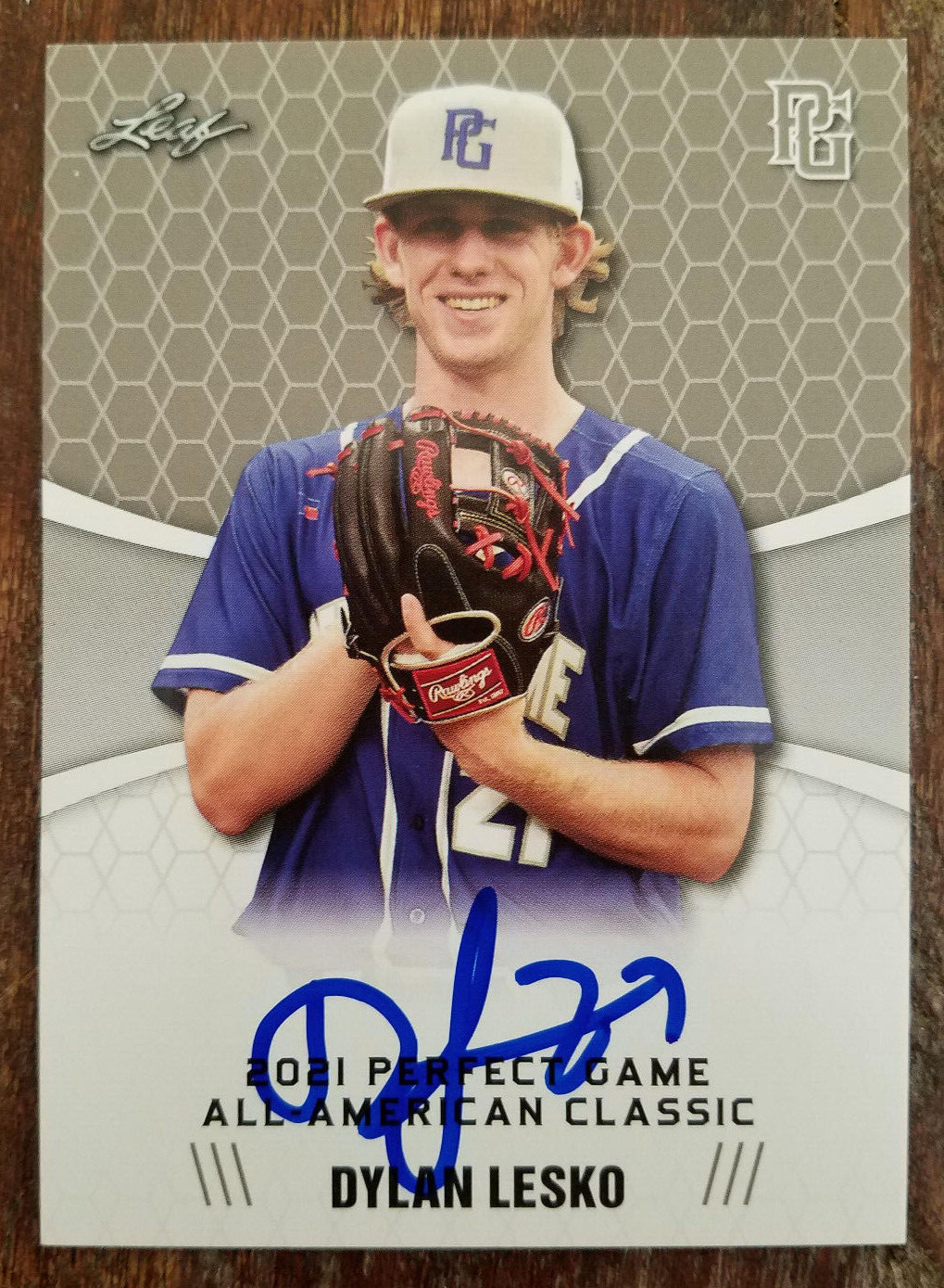 DYLAN LESKO Padres signed auto autographed 2021 Leaf Perfect Game PG AA