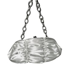 La REGALE 3 in 1 Purse Clutch Shoulder Handbag Formal Evening Bag Silver Grey