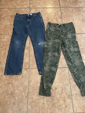 Lot of two pairs boys Urban Pipeline Jeans Size 12 Camo Pants Arizona Size L