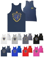 Chi Phi Fraternity Bella + Canvas Tank Top Coat of Arms Shirt - MANY COLORS