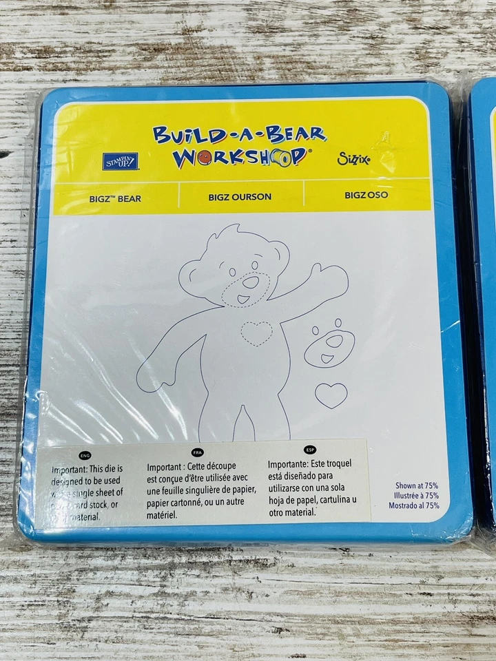 Stampin Build a Bear Workshop Sizzix Bigz Bear & Beary Essentials Dies New 2009 - Image 3 of 4