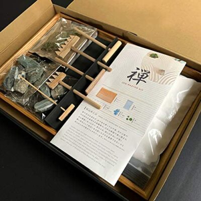 ZEN Master Kit Karesansui Japanische Mini Garten Deko Set Meditation Sand