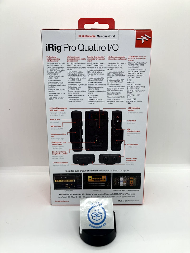 IK Multimedia Irig Pro Quattro I/O Portable audio MIDI interface 4 in / 2 out JP - Image 4 of 4