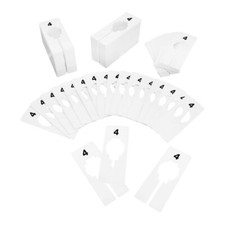 Hangers Retail Clothes Rack Rectangular Plastic Size 4 Dividers 10Pc White 2"x5"