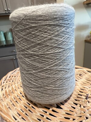 VERY SOFT, Light Grey Cone 100% Peruvian SUPER Baby Alpaca Yarn #0weight 1lb