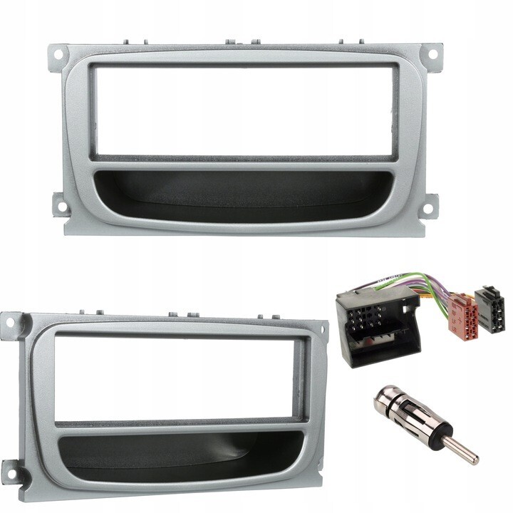Radio Blende für FORD Focus C-Max S-Max Mondeo Kuga Galaxy DIN ISO Adapter Fach