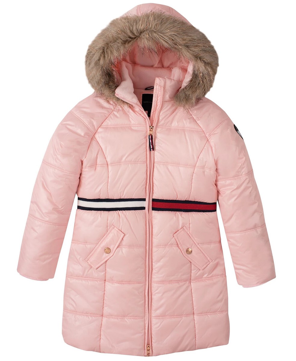 Tommy Hilfiger Big Girl Crystal Rose Blazer Long Puffer Jacket XL