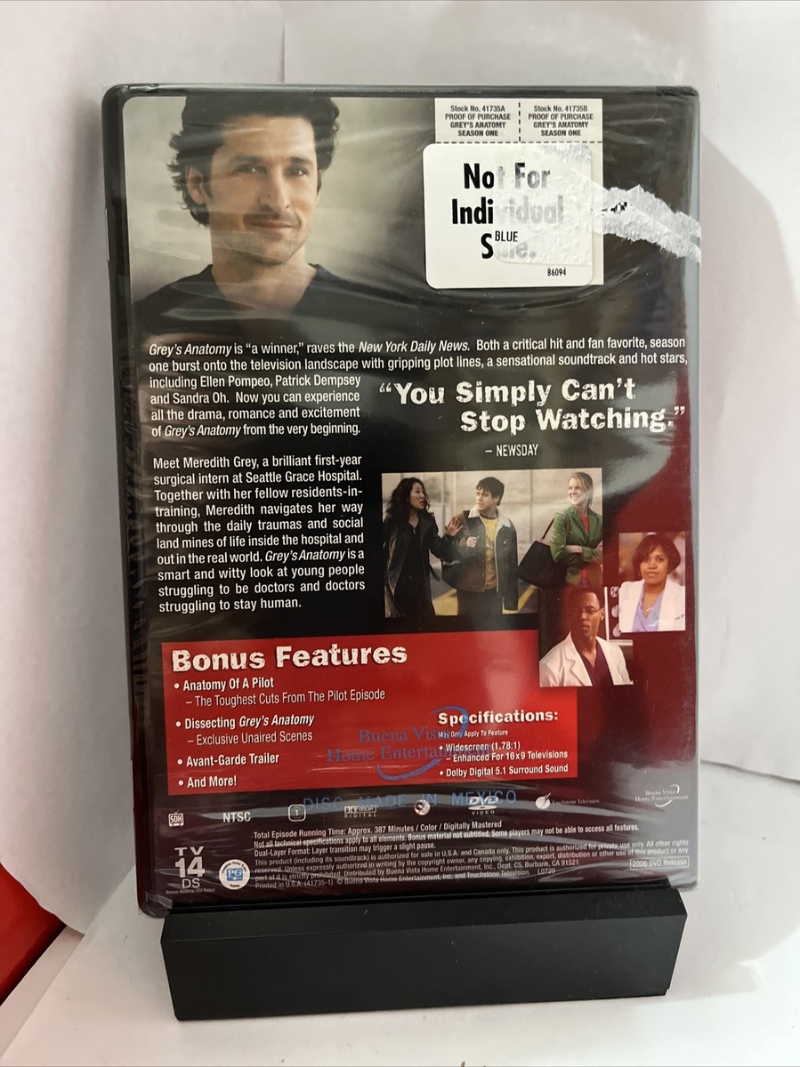 Greys Anatomy Season DVD 2-Disc Set Brand New Factory Sealed
