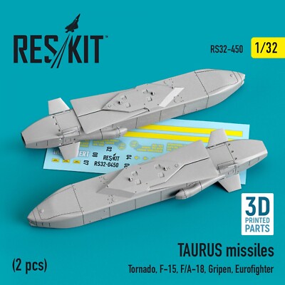 TAURUS Raketen (2 Stück) Tornado, F-15, F/A-18, Gripen Maßstab 1:32 ResKit RS...