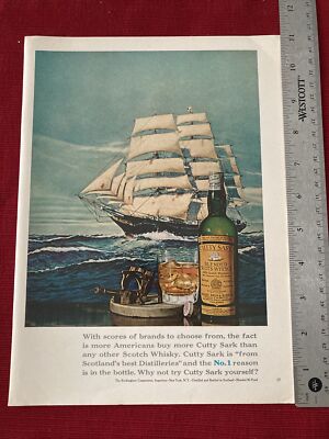 Cutty Sark Blended Scots Whisky 1966 Ad - Great To Frame!