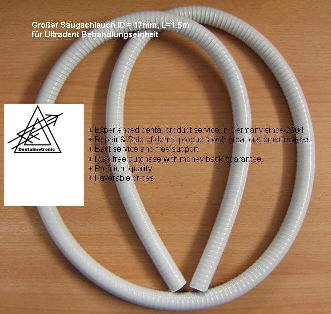 MARKENLOS Grosser SAUGSCHLAUCH ABSAUGSCHLAUCH ID=17mm passend für Ultradent OEM Qualität