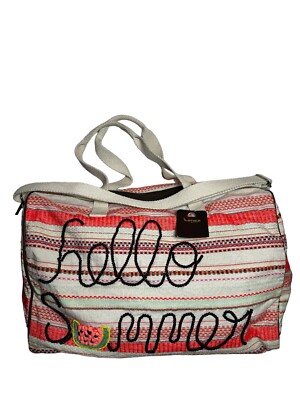 Hello Summer Watermelon Beaded Beach Travel Duffel Bag