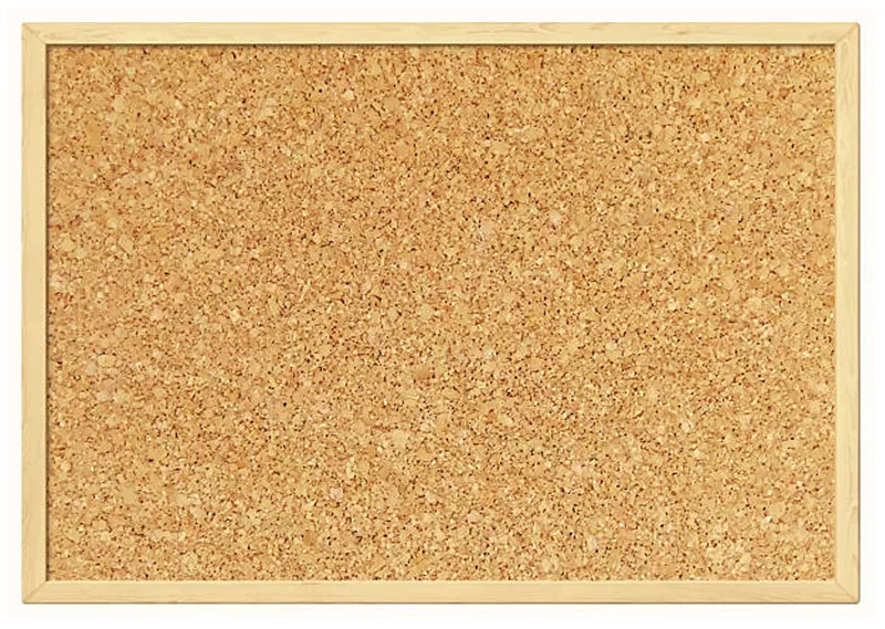 OFFICE SCHOOL USE CLASSIC NATURAL CORK PIN NOTICE BOARD WITH FREE PUSH PINS